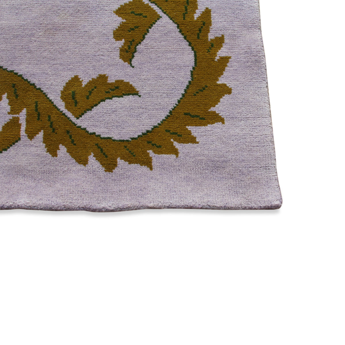 Nordic Knots Art Deco Style Carpet with Vine & Wreath Border by Campbell Rey (8 ft x 10 ft)
