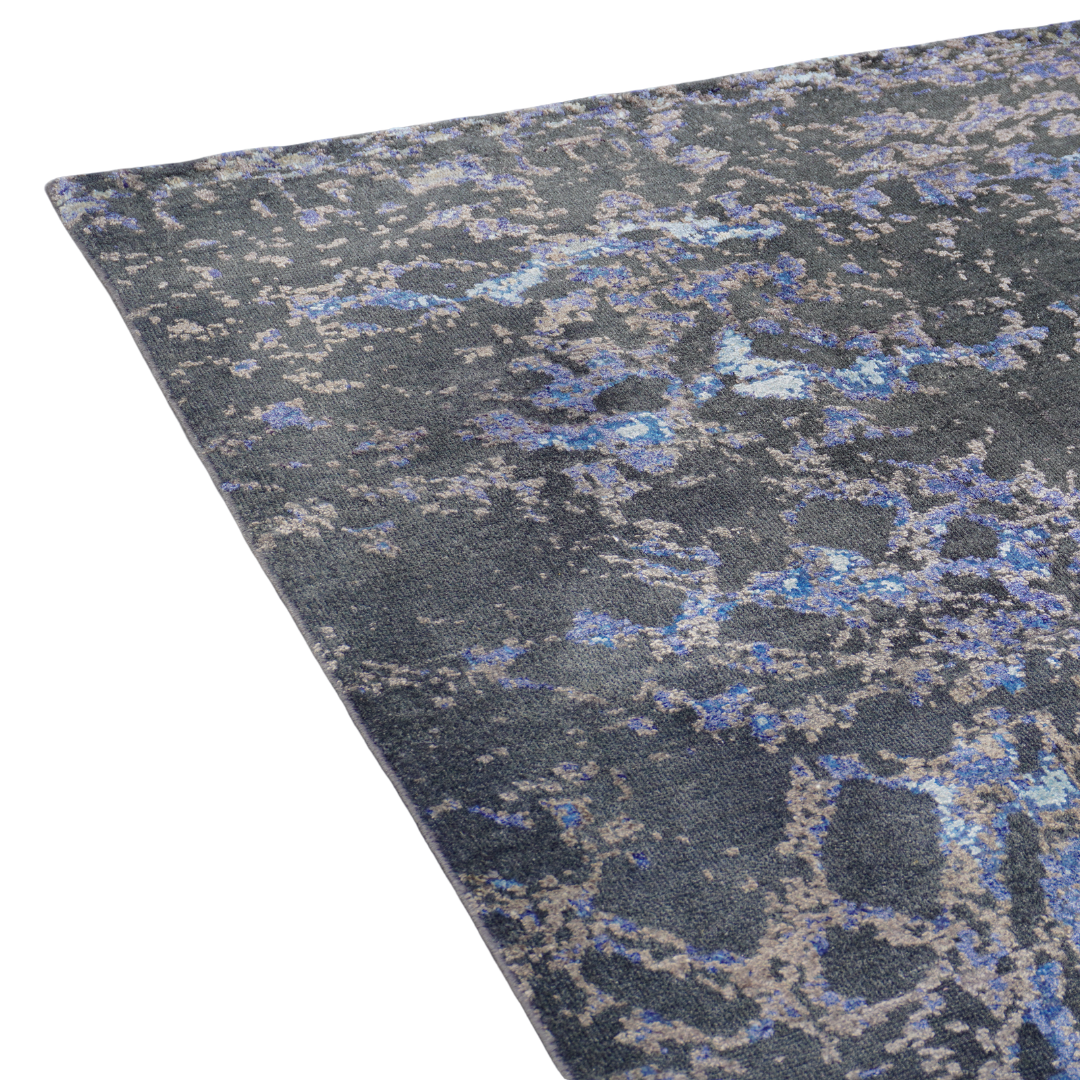 Obeetee Opulence Cilia Blues Hand-Knotted Carpet (8 ft x 10 ft)