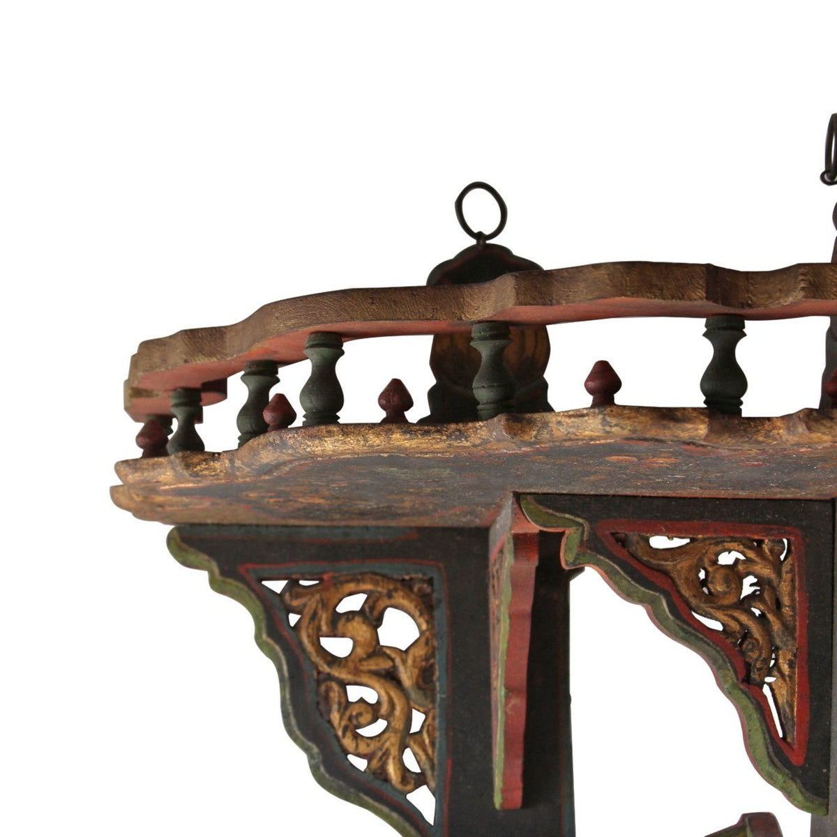 Pair of Antique Jharokha Style Corner Shelves