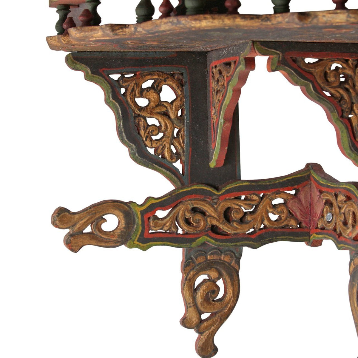 Pair of Antique Jharokha Style Corner Shelves