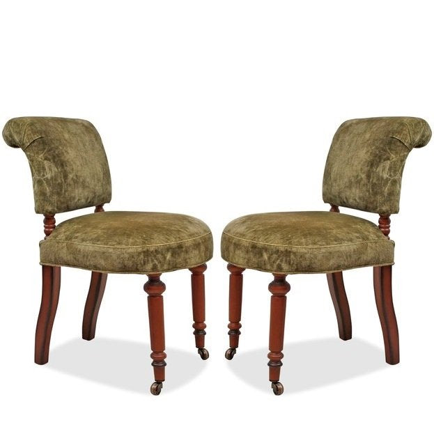 Pair of John Derian for Cisco Brothers Leaf Chair with Fruitwood Frame Finish