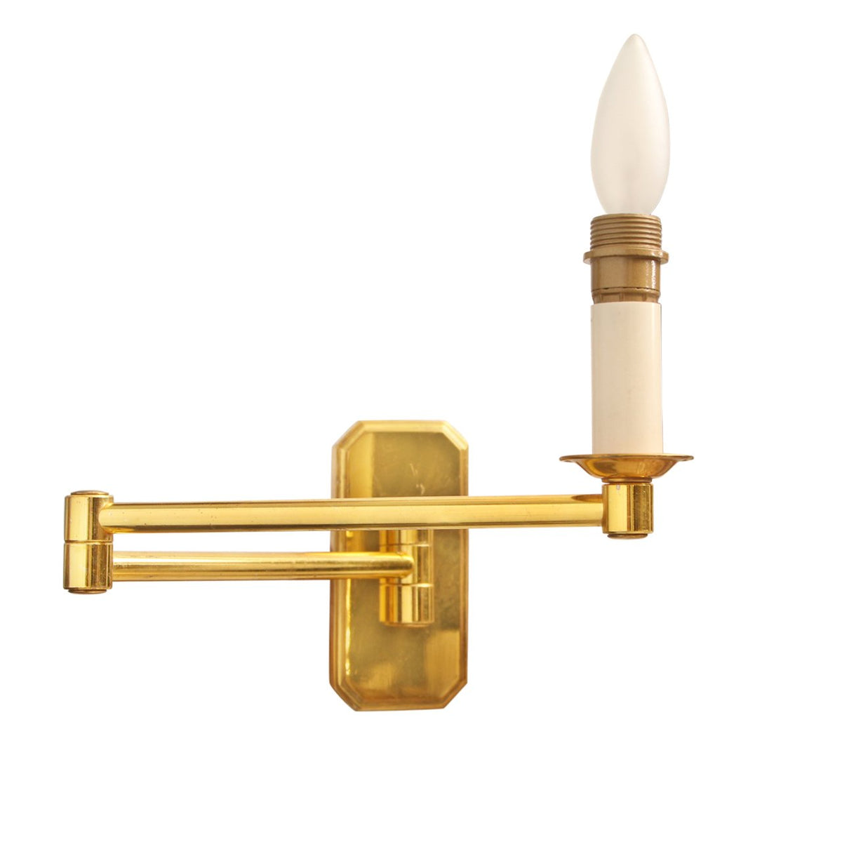 Pair of Luminaire d'Art Transitional Arm Sconces