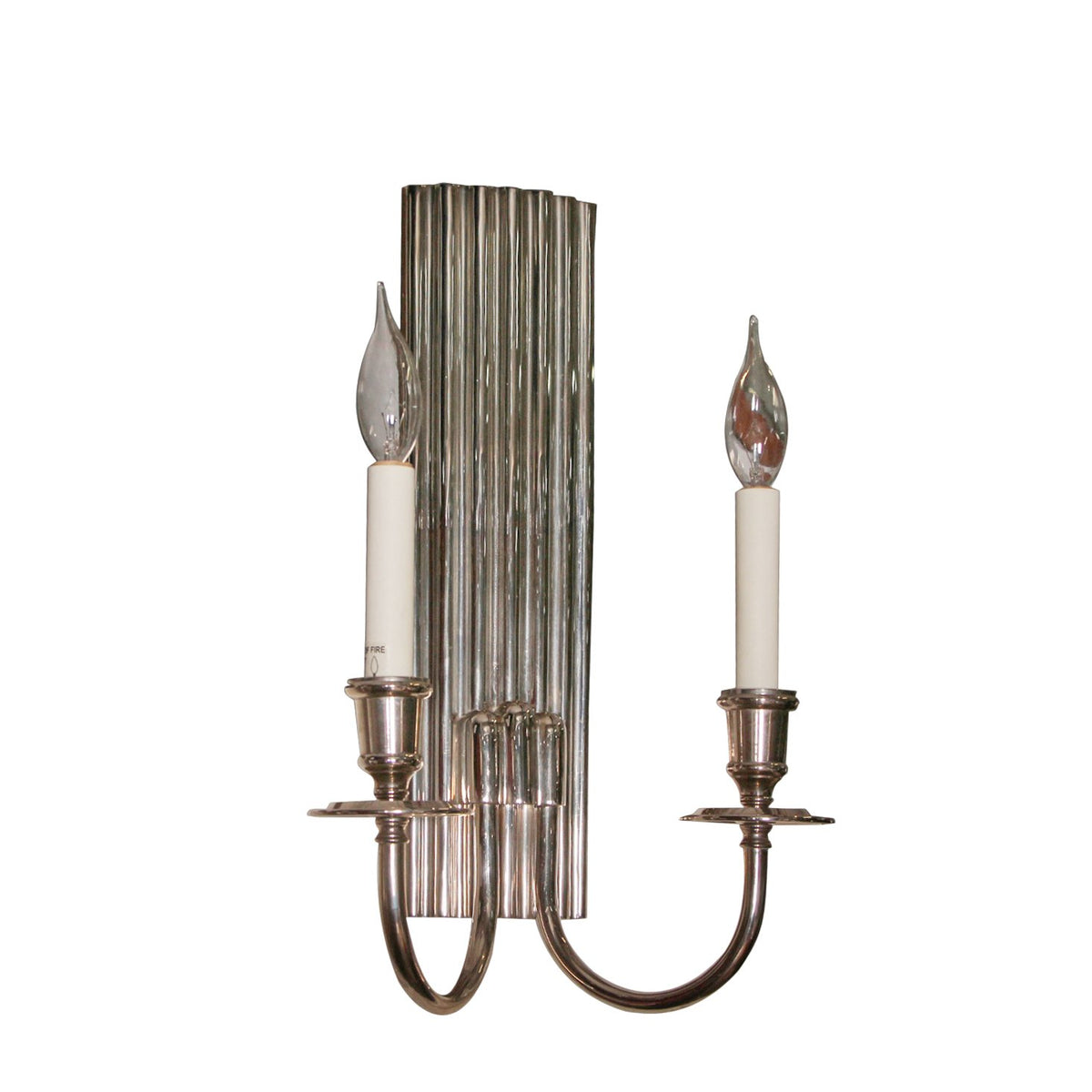 Pair of Vintage Nickel Plated Sconces