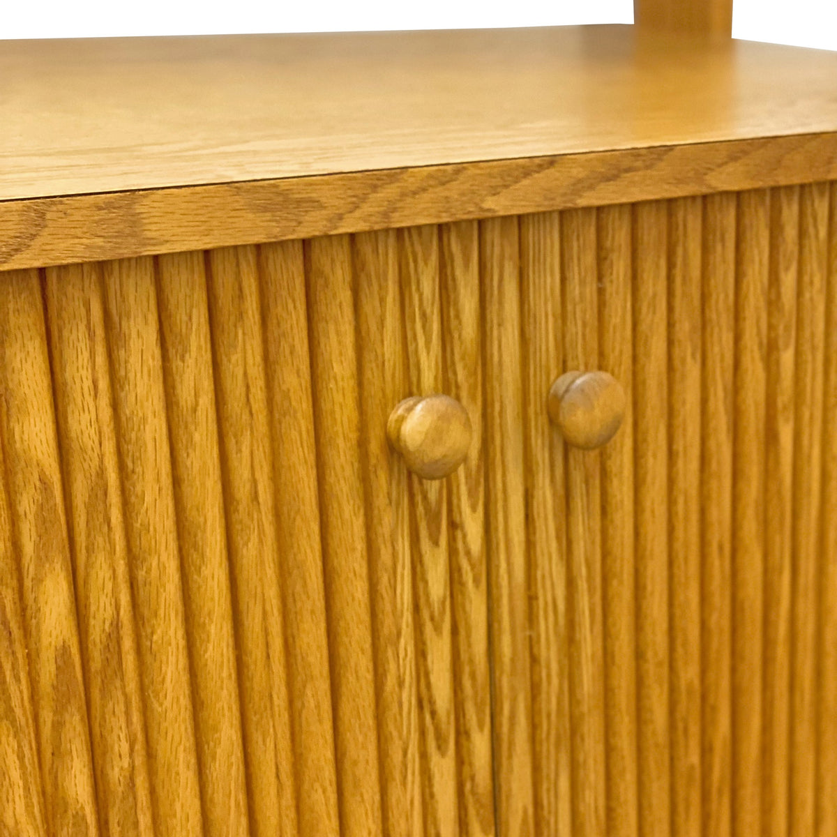 Pair of Vintage Tambour Highboard Shelving Units