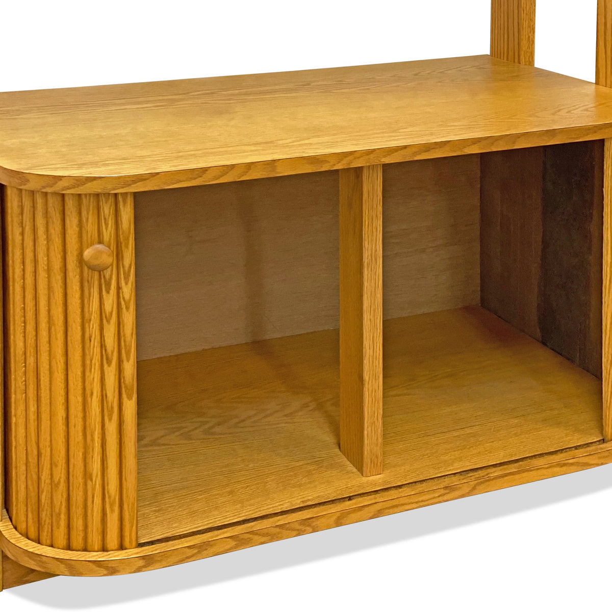 Pair of Vintage Tambour Highboard Shelving Units