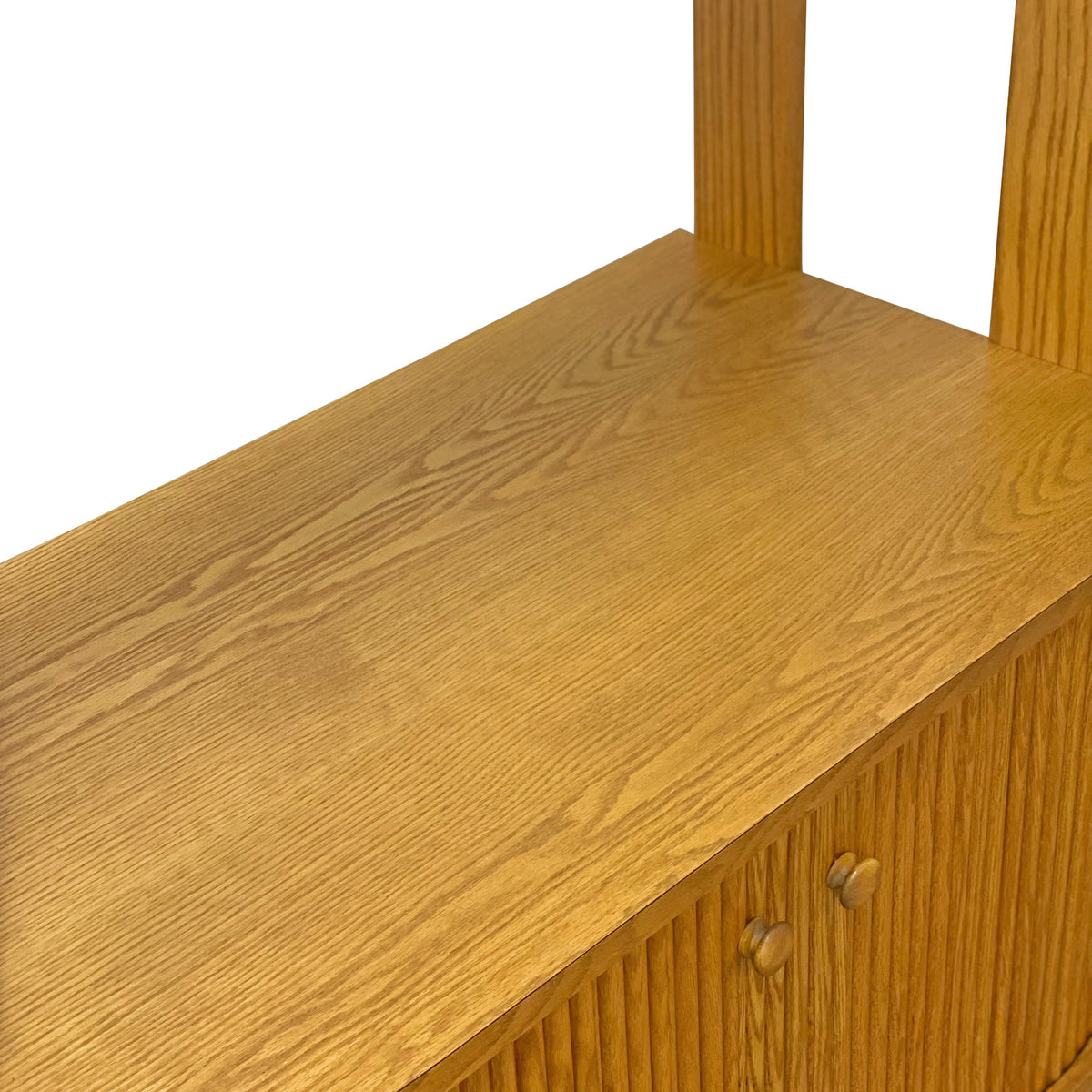 Pair of Vintage Tambour Highboard Shelving Units
