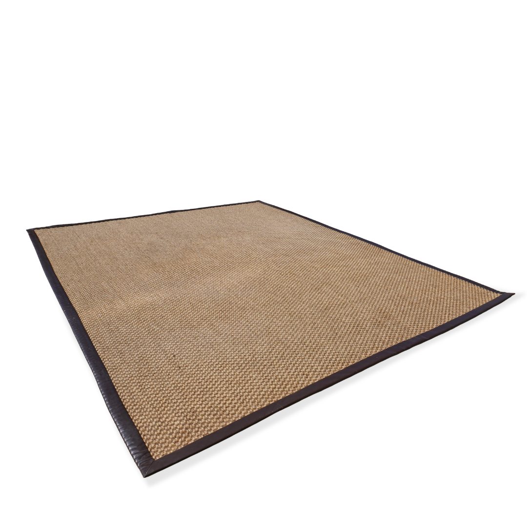 Patterson Flynn and Martin Natural Woven Sisal Carpet with Leather Binding Trim (8 ft x 10 ft)