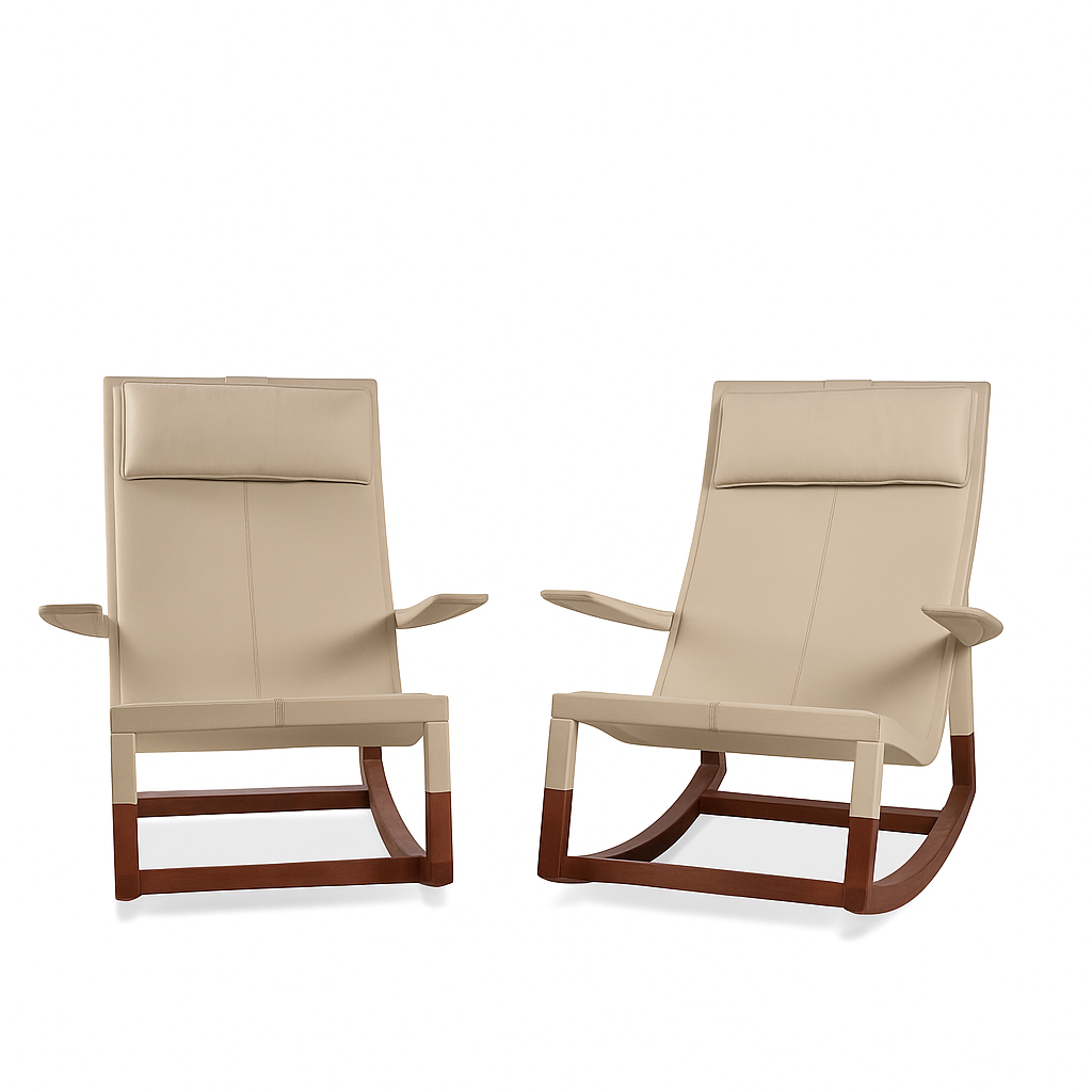 Poltrona Frau 'Don'do' Rocking Chairs, Pair of