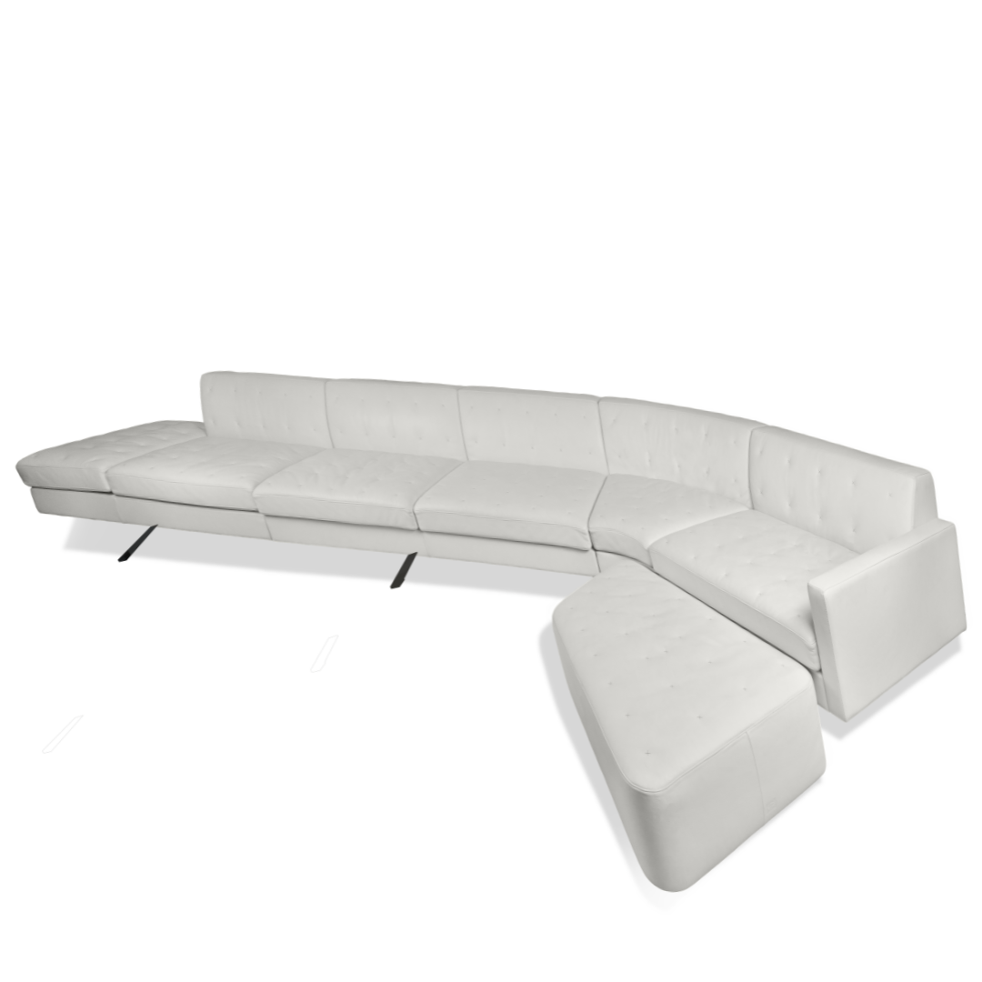 Poltrona Frau Kennedee Sectional Sofa with Ottoman by Jean-Marie Massaud