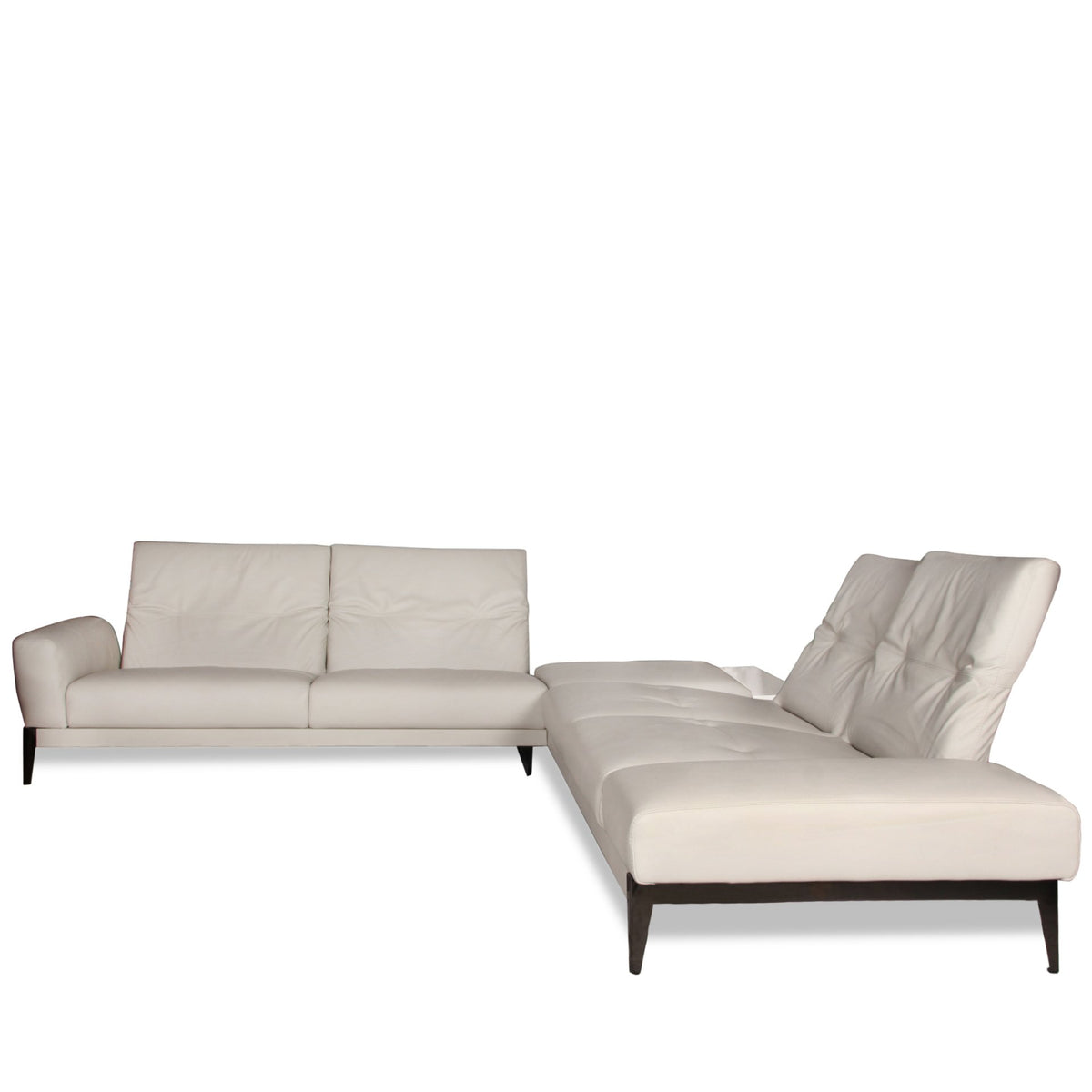 Roche Bobois Leather Connexe Corner Composition Sectional Sofa
