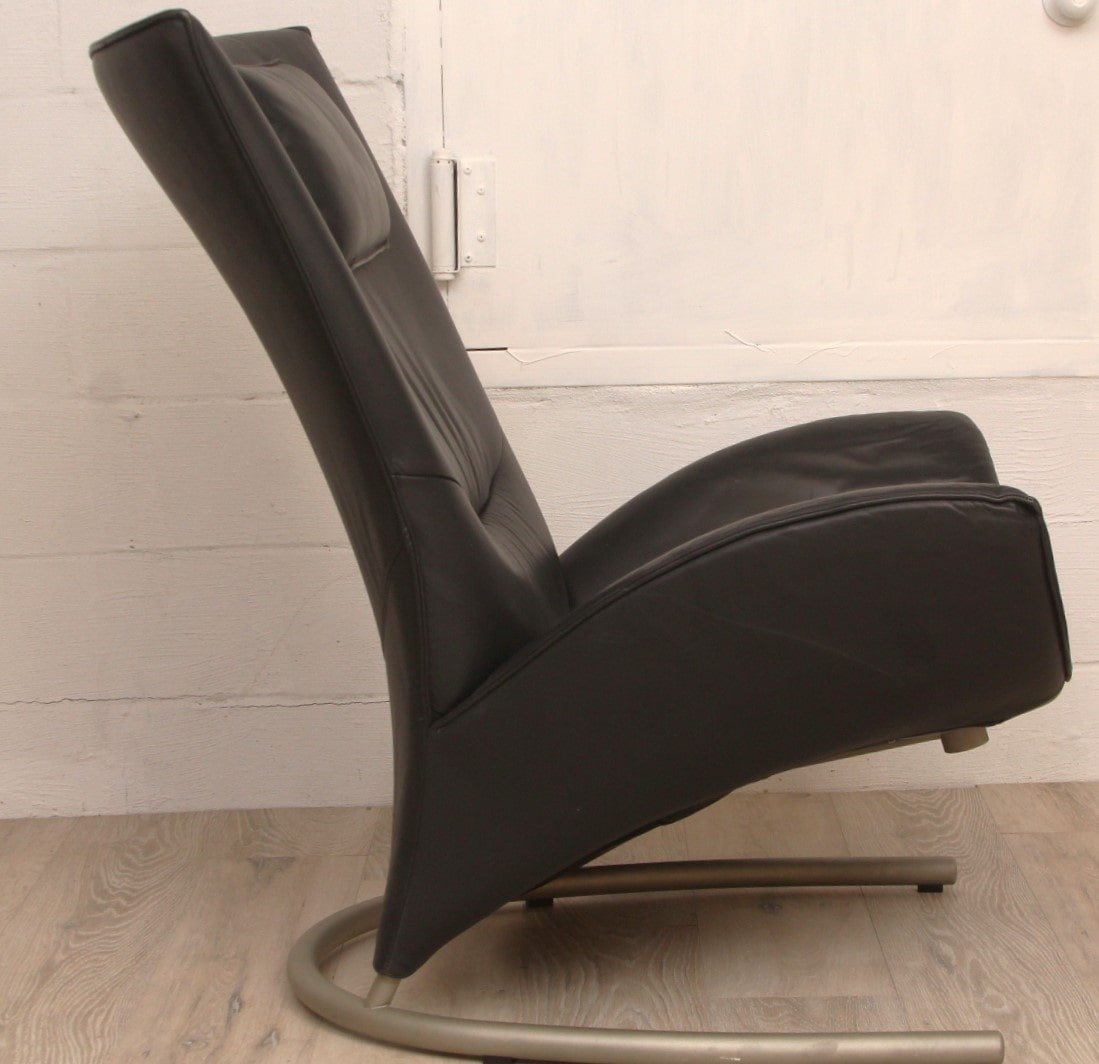 Rolf Benz Armchair with Hidden Footrest
