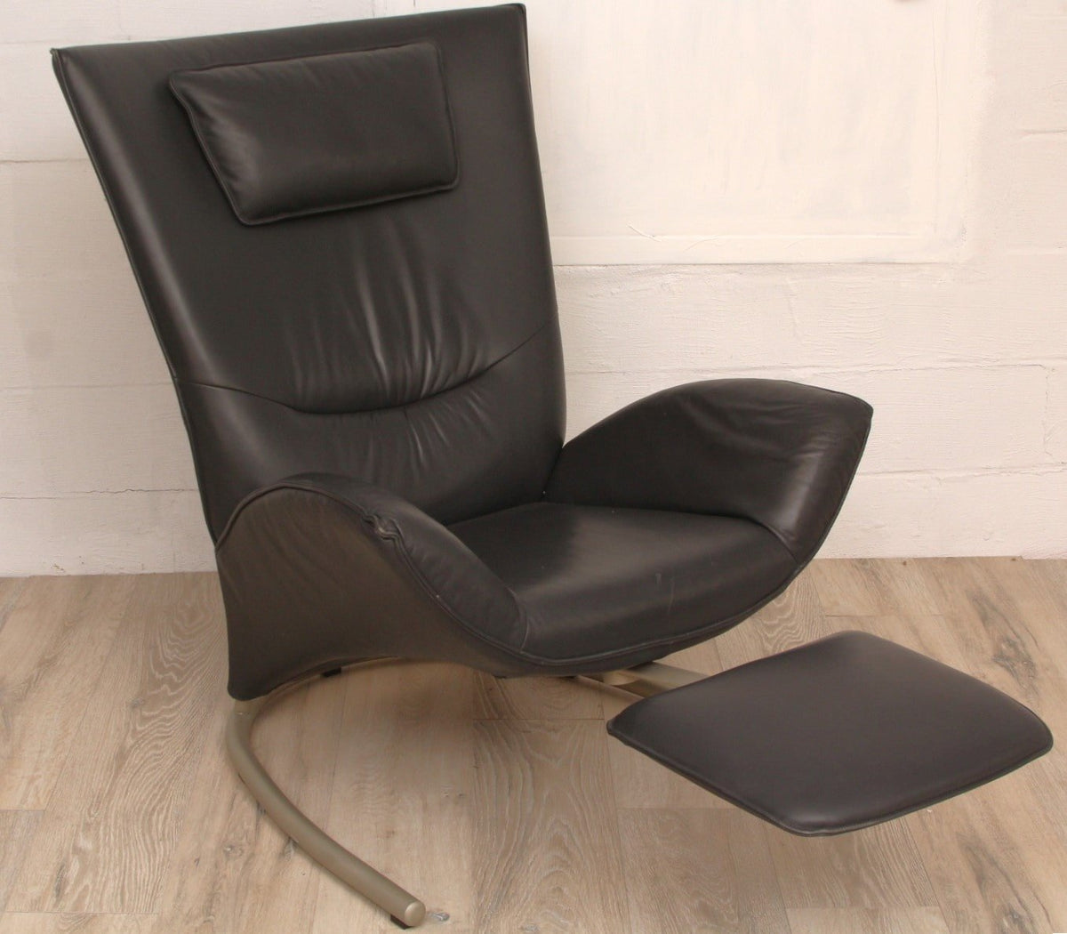 Rolf Benz Armchair with Hidden Footrest
