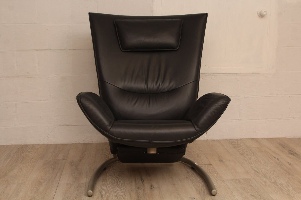 Rolf Benz Armchair with Hidden Footrest