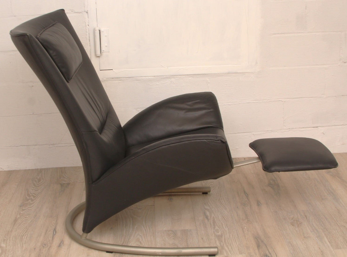 Rolf Benz Armchair with Hidden Footrest
