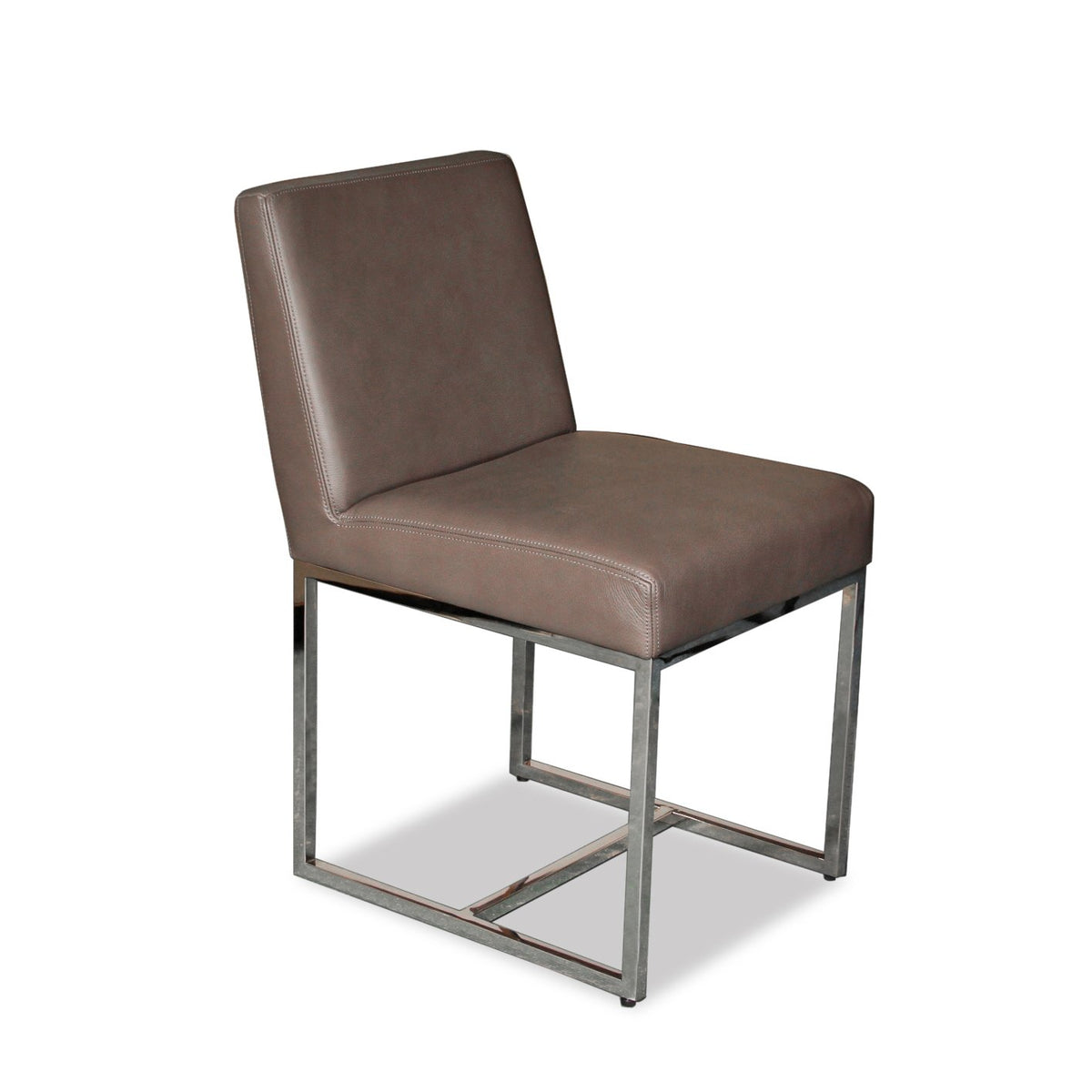 Set of 3 Emery Leather Dining Side Chairs