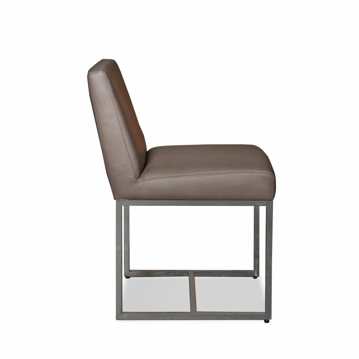 Set of 3 Emery Leather Dining Side Chairs