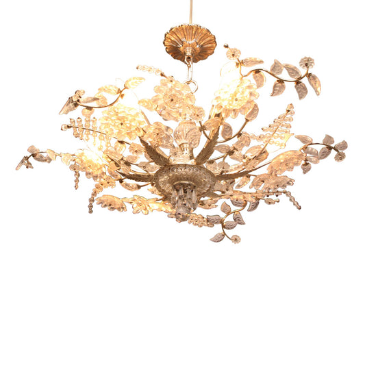 Silver Gilt Venetian Crystal Chandelier