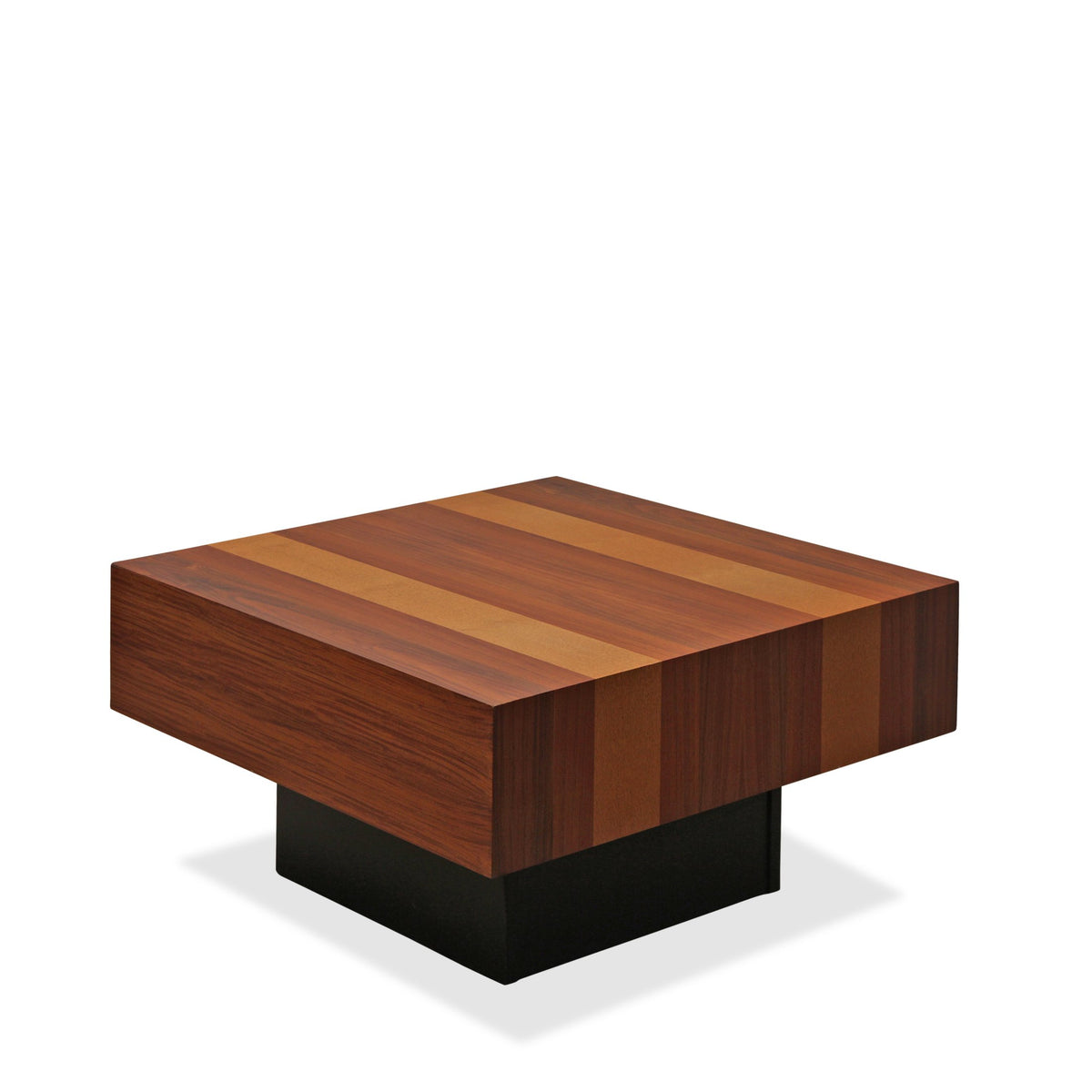 Vintage Danish Modern Mixed Wood Square Coffee Table for Drylund Circa 1970s