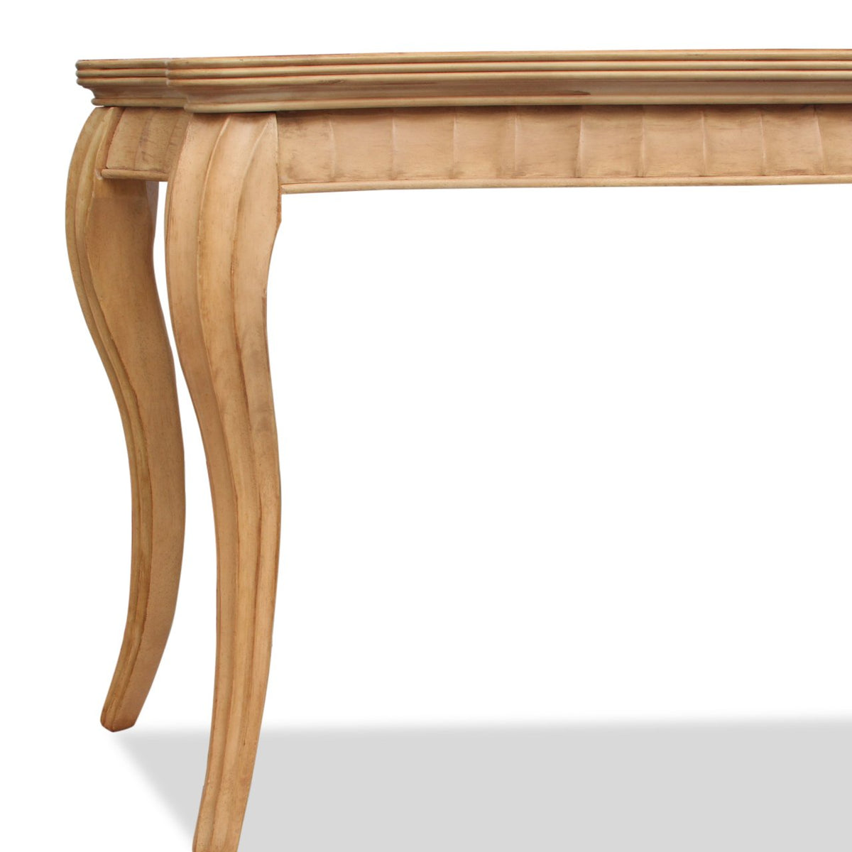 Vintage French Console with Fluted Legs and Scalloped Design
