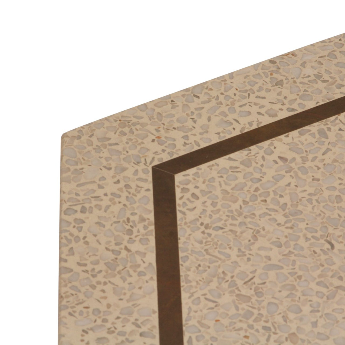 Vintage Harvey Probber Hexagonal Terrazzo & Brass Inlay Side Table