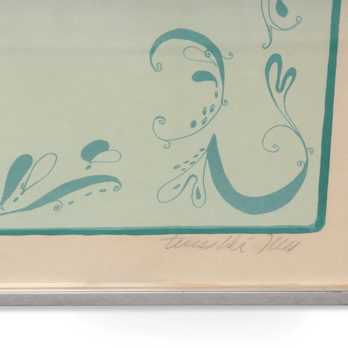 Vintage Vogue Magazine Cover Artwork with Pencil Signature & Original Artwork on Reverse Side