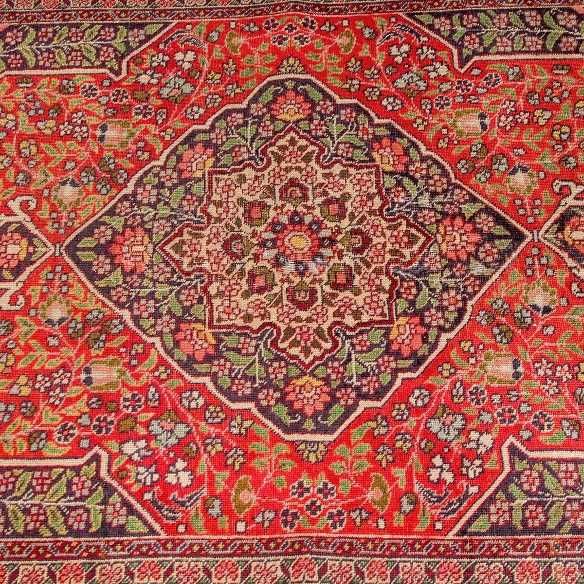 Vintage Dabir Kashan Kork Carpet (3 ft 11 in x 5 ft 2 in)