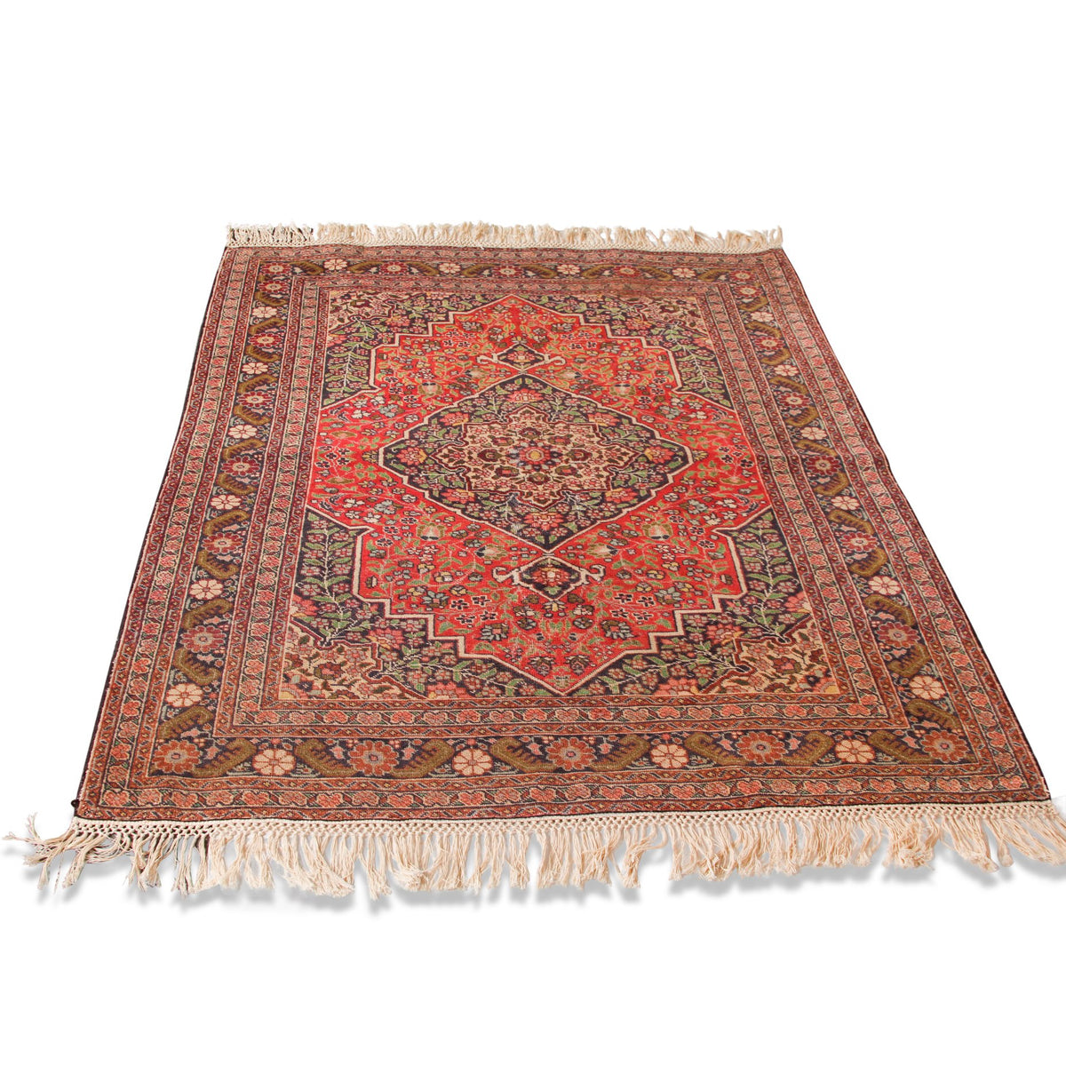 Vintage Dabir Kashan Kork Carpet (3 ft 11 in x 5 ft 2 in)