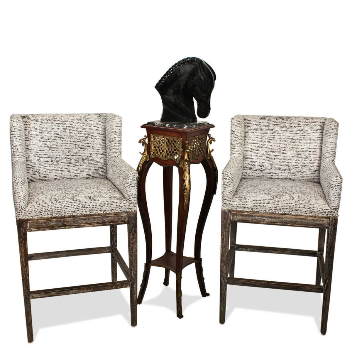 Pair of Restoration Hardware “Morgan Track Arm” Barstools
