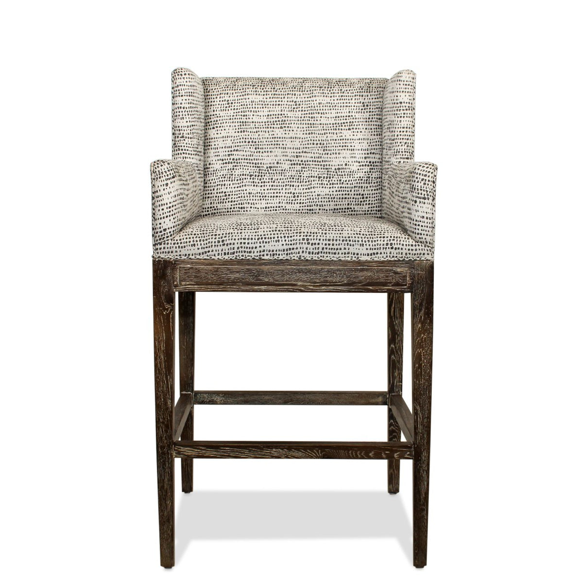 Pair of Restoration Hardware “Morgan Track Arm” Barstools
