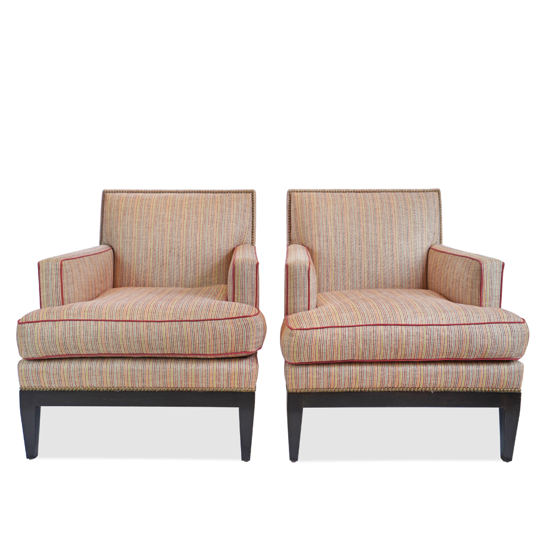 Surya Jerry Arm Chairs, Pair of