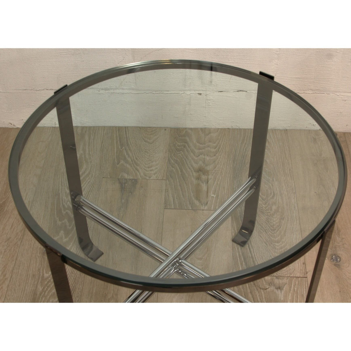 Design Institute America Modern Chrome Center or Side Table
