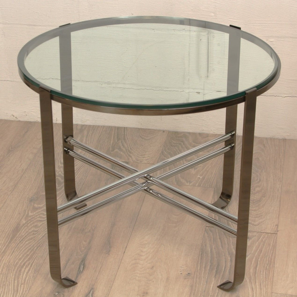 Design Institute America Modern Chrome Center or Side Table