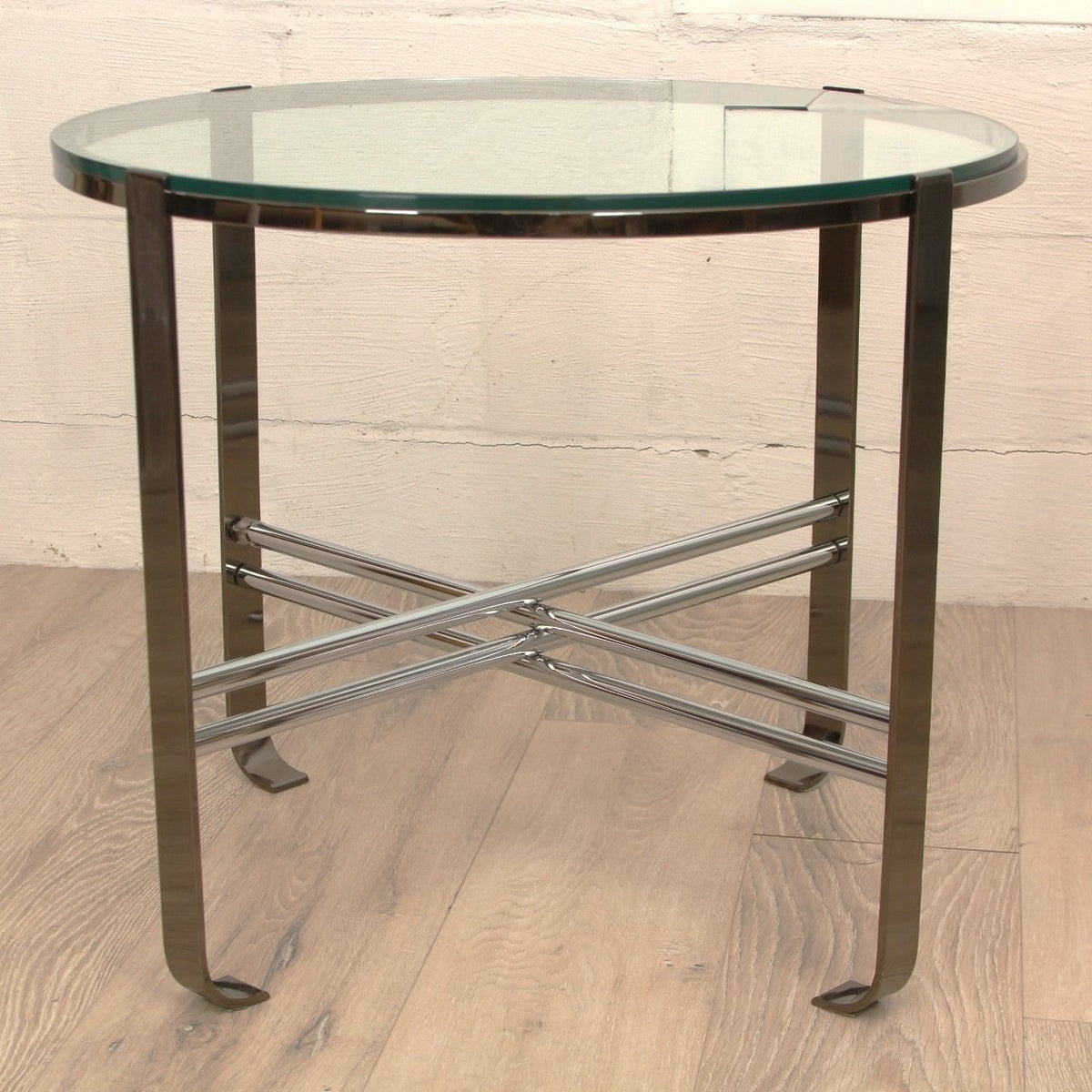 Design Institute America Modern Chrome Center or Side Table