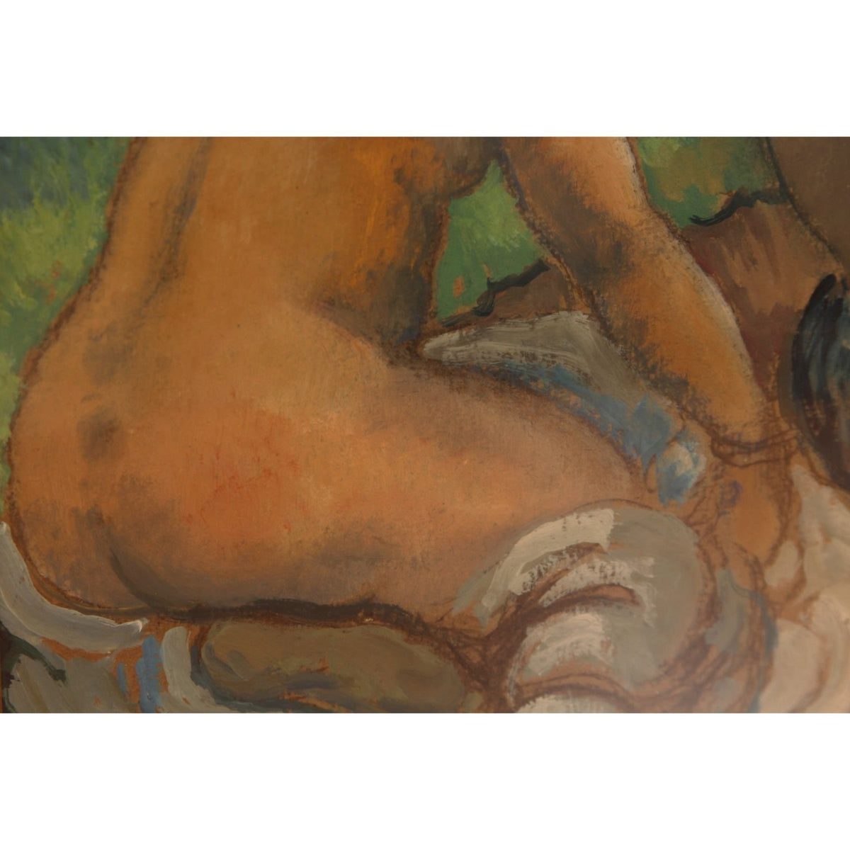 Georges Henri Manzana Pissarro Les Baigneuses Oil on Board Artwork