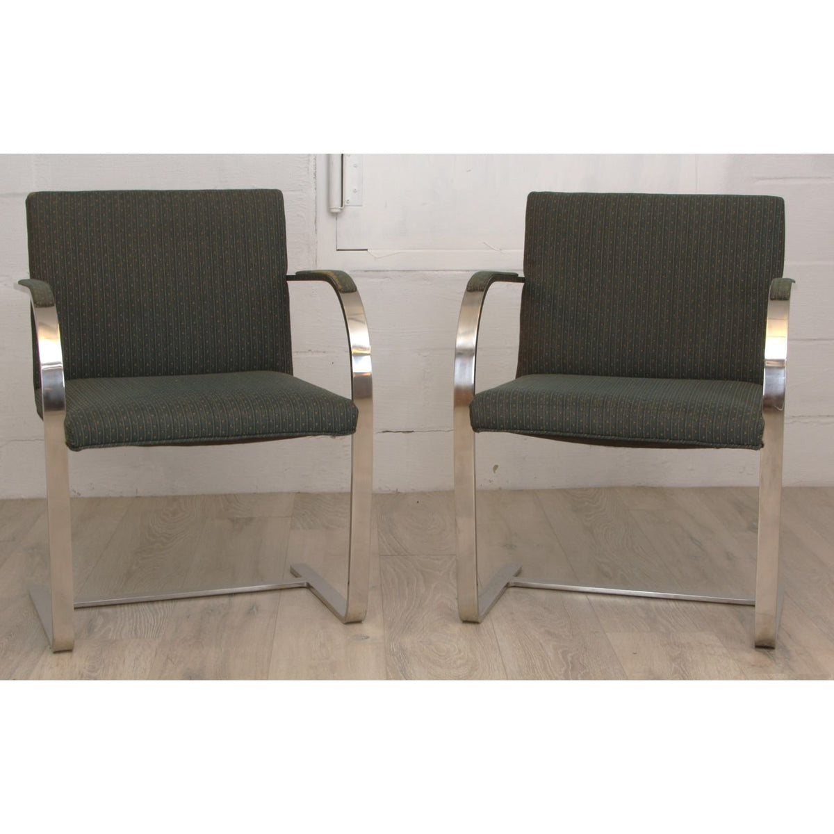 Pair of Vintage Mies Van Der Rohe Brno Flat Bar Chair