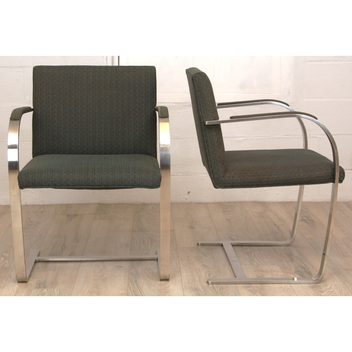 Pair of Vintage Mies Van Der Rohe Brno Flat Bar Chair
