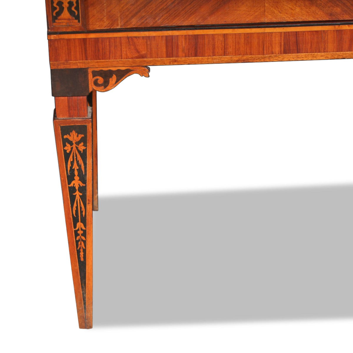 19th C Magglioni Bar Credenza with Walnut Veneer & Marble Top