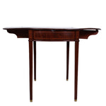 19th Century Mahogany and Satinwood Inlay Pembroke Drop Leaf Side Table