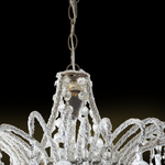 Antique Italian Micro Beaded and Glass Drops Chandelier, Circa 1920s