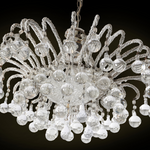 Antique Italian Micro Beaded and Glass Drops Chandelier, Circa 1920s