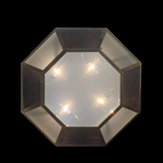 Urban Electric LEX Art Deco Style Chrome and Stained Glass Flush Mount