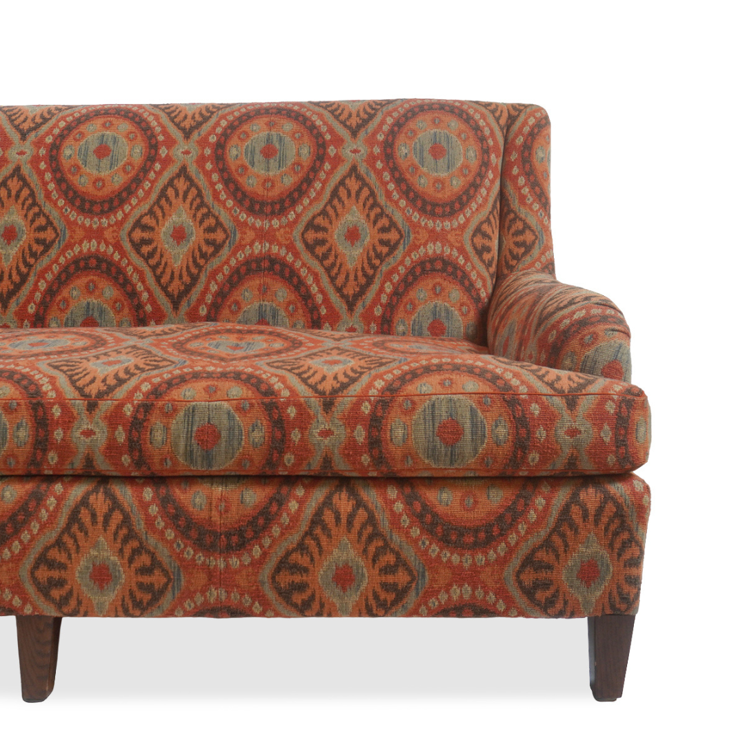 Jonas NY Upholsterer Monte Carlo Sofa with Bursa Suzani Fabric & Custom Pillows