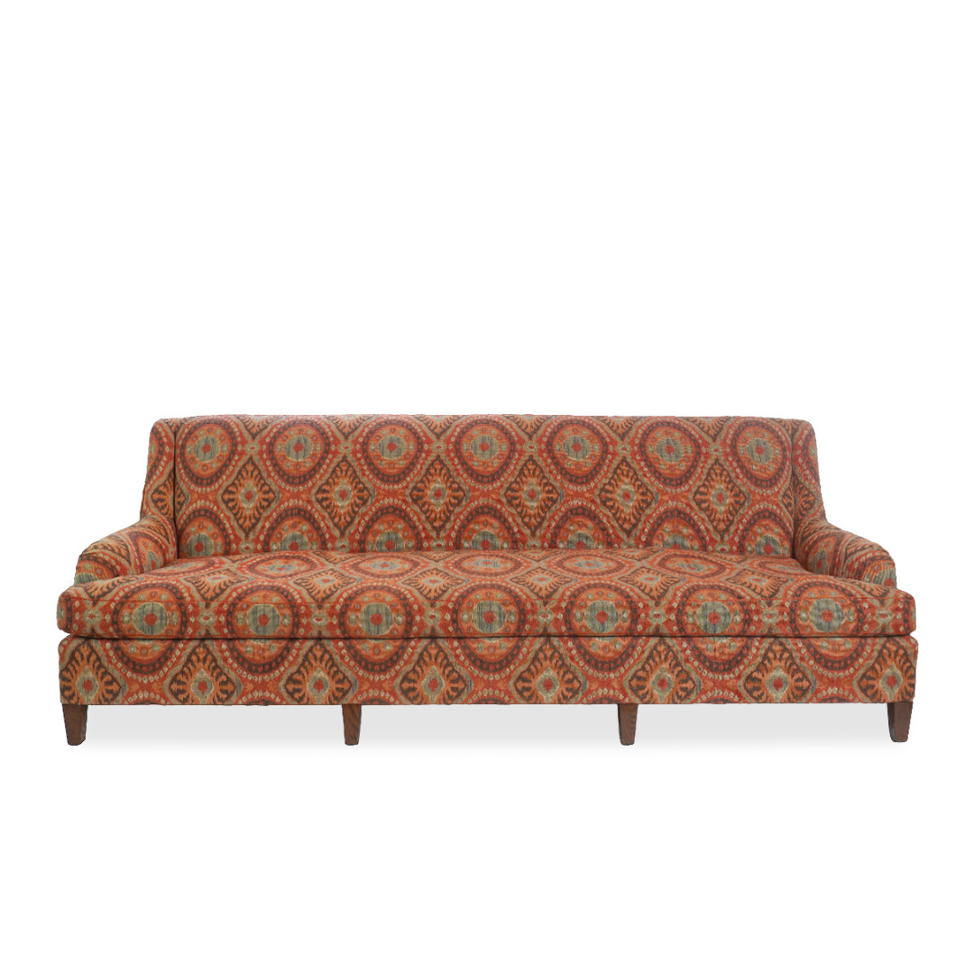 Jonas NY Upholsterer Monte Carlo Sofa with Bursa Suzani Fabric & Custom Pillows
