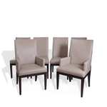 A. Rudin Chairs with Holly Hunt Faux Leather, Set of 6