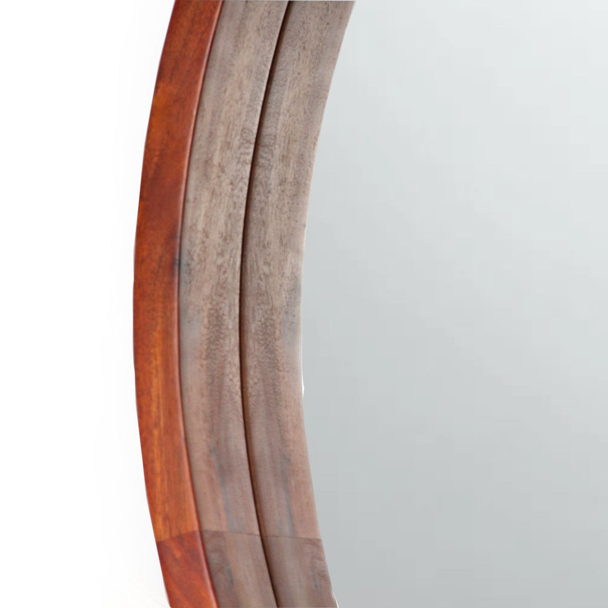 Acacia Wood Round Wall Mirror 40 from CB2