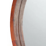 Acacia Wood Round Wall Mirror 40 from CB2