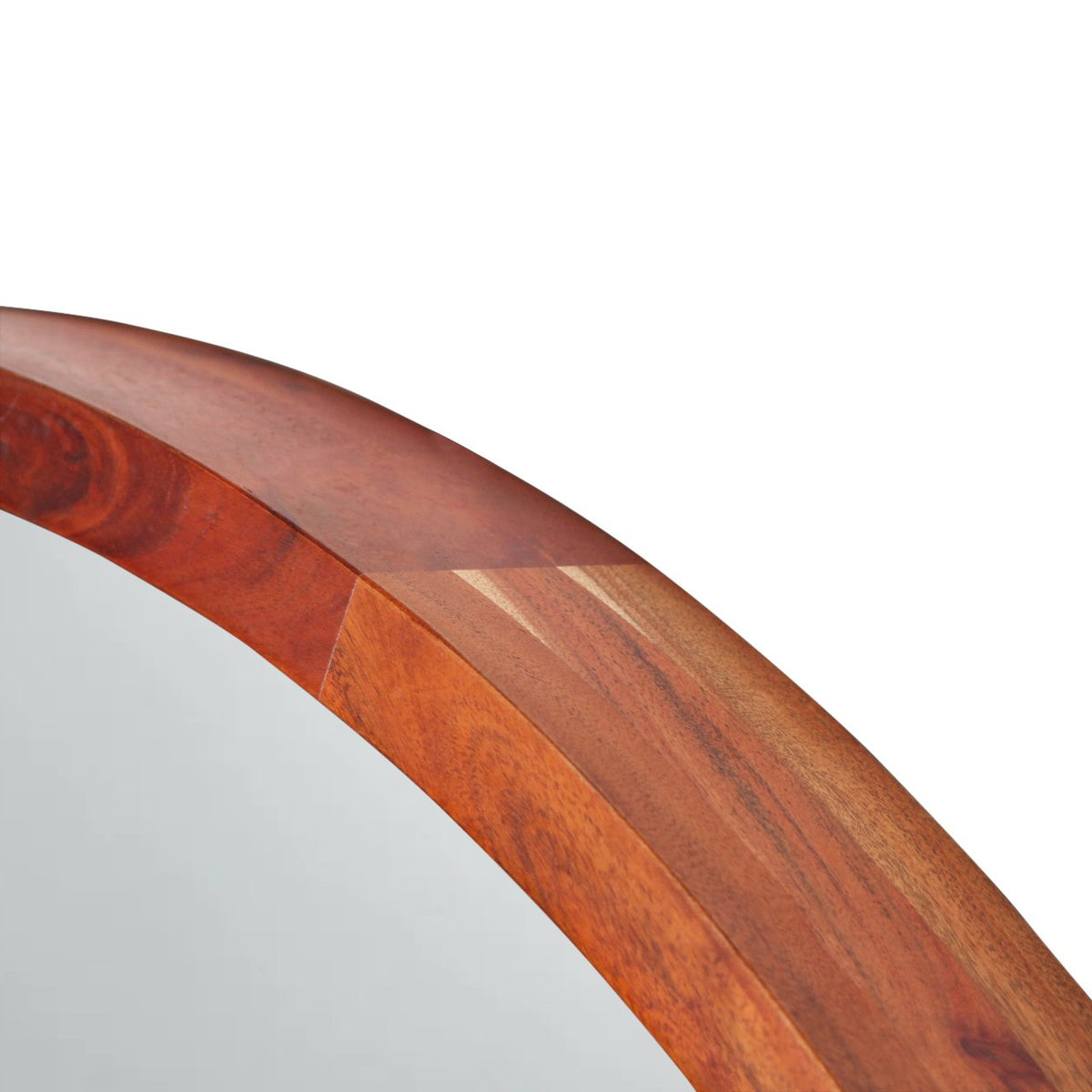 Acacia Wood Round Wall Mirror 40 from CB2