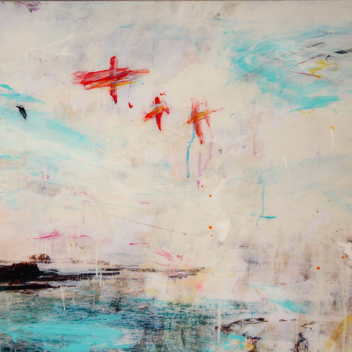 Alberto Sanchez Large Mixed Media Artwork