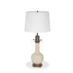 Antique French Maison Gagneau Crackle Porcelain Lamp