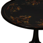 Antique Chinese Chinoiserie Ebonised and Lacquered Side Table